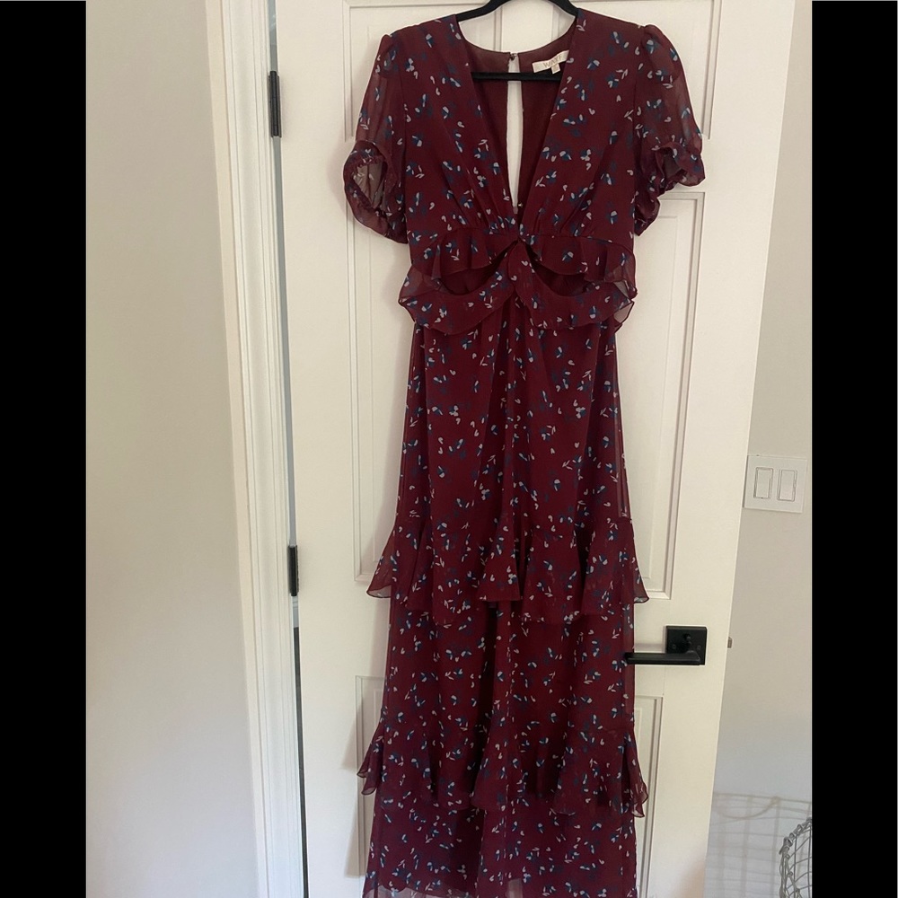 WAYF Nordstrom Cutout Flutter Maxi Dress Size M